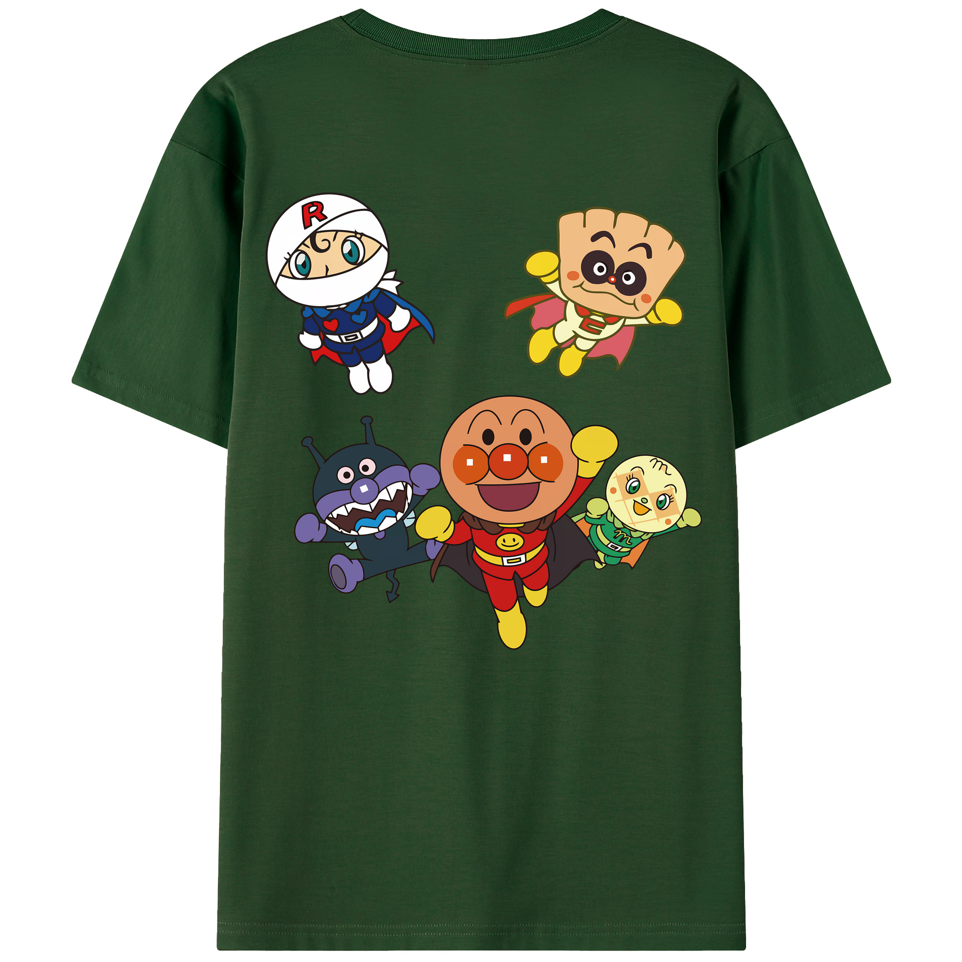 （画像用） アンパンマン Anpanman 綿100％半袖Tシャツ（背面プリント）